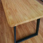 Rectangle Sled Base Industrial Table Wood Color Fixed Table of Solid Wood Clearhalo ' dining_table' 'Dining Tables & Seating' 'Dining Tables' 'furn' 'furn_dining_table' 'Furniture' 'furniture_dining_table' 'Kitchen & Dining Furniture' 'kitchen&dining_furn' 'kitchen' 'kitchen_dining_table' 4196033