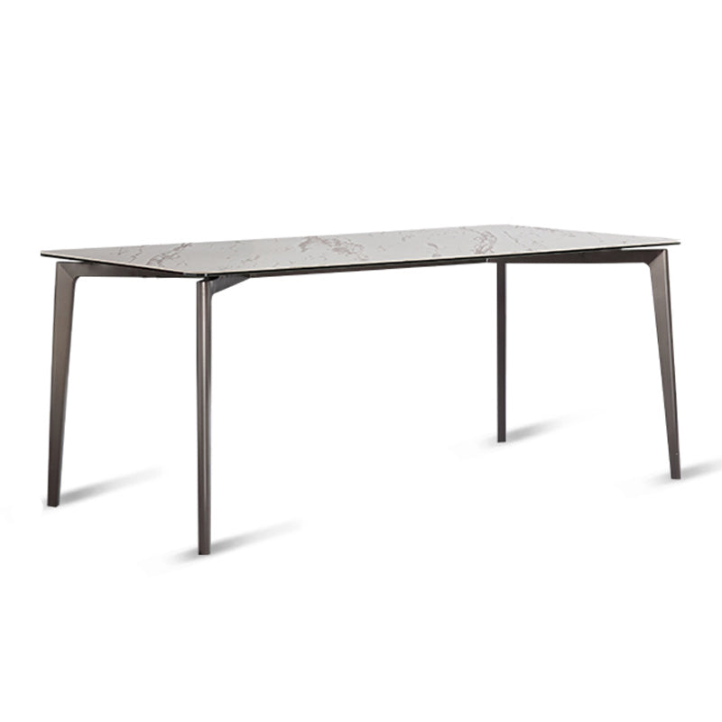 Sintered Stone Dining Table Luxury Style 4 Legs Rectangle Table for Home Without Chairs Clearhalo ' dining_table' 'Dining Tables & Seating' 'Dining Tables' 'furn' 'furn_dining_table' 'Furniture' 'furniture_dining_table' 'Kitchen & Dining Furniture' 'kitchen&dining_furn' 'kitchen' 'kitchen_dining_table' 4196050