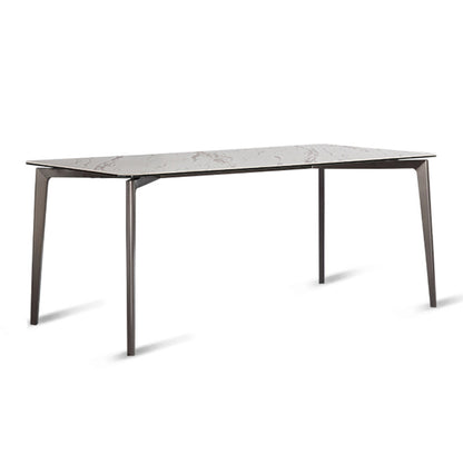 Sintered Stone Dining Table Luxury Style 4 Legs Rectangle Table for Home Without Chairs Clearhalo ' dining_table' 'Dining Tables & Seating' 'Dining Tables' 'furn' 'furn_dining_table' 'Furniture' 'furniture_dining_table' 'Kitchen & Dining Furniture' 'kitchen&dining_furn' 'kitchen' 'kitchen_dining_table' 4196050