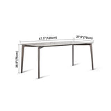 Sintered Stone Dining Table Luxury Style 4 Legs Rectangle Table for Home Clearhalo ' dining_table' 'Dining Tables & Seating' 'Dining Tables' 'furn' 'furn_dining_table' 'Furniture' 'furniture_dining_table' 'Kitchen & Dining Furniture' 'kitchen&dining_furn' 'kitchen' 'kitchen_dining_table' 4196058