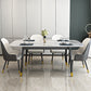 Sintered Stone Dining Table Luxury Style 4 Legs Carbon Steel Base Rectangle Table for Home Clearhalo ' dining_table' 'Dining Tables & Seating' 'Dining Tables' 'furn' 'furn_dining_table' 'Furniture' 'furniture_dining_table' 'Kitchen & Dining Furniture' 'kitchen&dining_furn' 'kitchen' 'kitchen_dining_table' 4196064