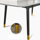 Sintered Stone Dining Table Luxury Style 4 Legs Carbon Steel Base Rectangle Table for Home Clearhalo ' dining_table' 'Dining Tables & Seating' 'Dining Tables' 'furn' 'furn_dining_table' 'Furniture' 'furniture_dining_table' 'Kitchen & Dining Furniture' 'kitchen&dining_furn' 'kitchen' 'kitchen_dining_table' 4196067