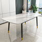 Sintered Stone Dining Table Luxury Style 4 Legs Carbon Steel Base Rectangle Table for Home Clearhalo ' dining_table' 'Dining Tables & Seating' 'Dining Tables' 'furn' 'furn_dining_table' 'Furniture' 'furniture_dining_table' 'Kitchen & Dining Furniture' 'kitchen&dining_furn' 'kitchen' 'kitchen_dining_table' 4196070