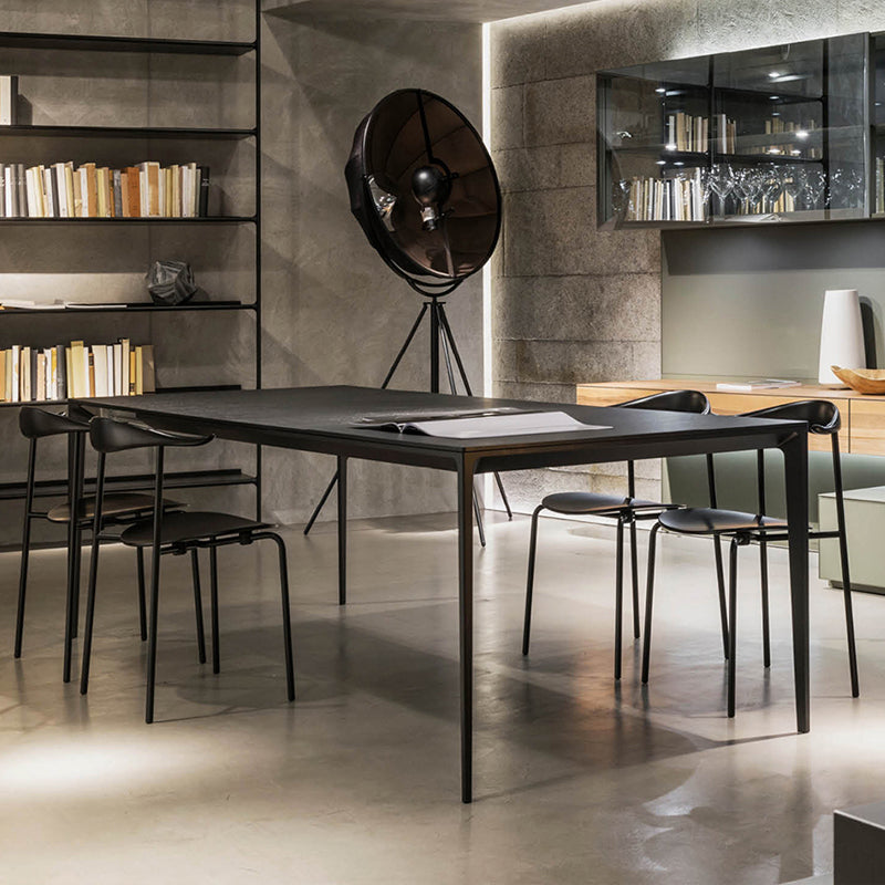 Sintered Stone Scratch Resistant Table Simplicity Style 4 Legs Base Rectangle Table Clearhalo ' dining_table' 'Dining Tables & Seating' 'Dining Tables' 'furn' 'furn_dining_table' 'Furniture' 'furniture_dining_table' 'Kitchen & Dining Furniture' 'kitchen&dining_furn' 'kitchen' 'kitchen_dining_table' 4196120