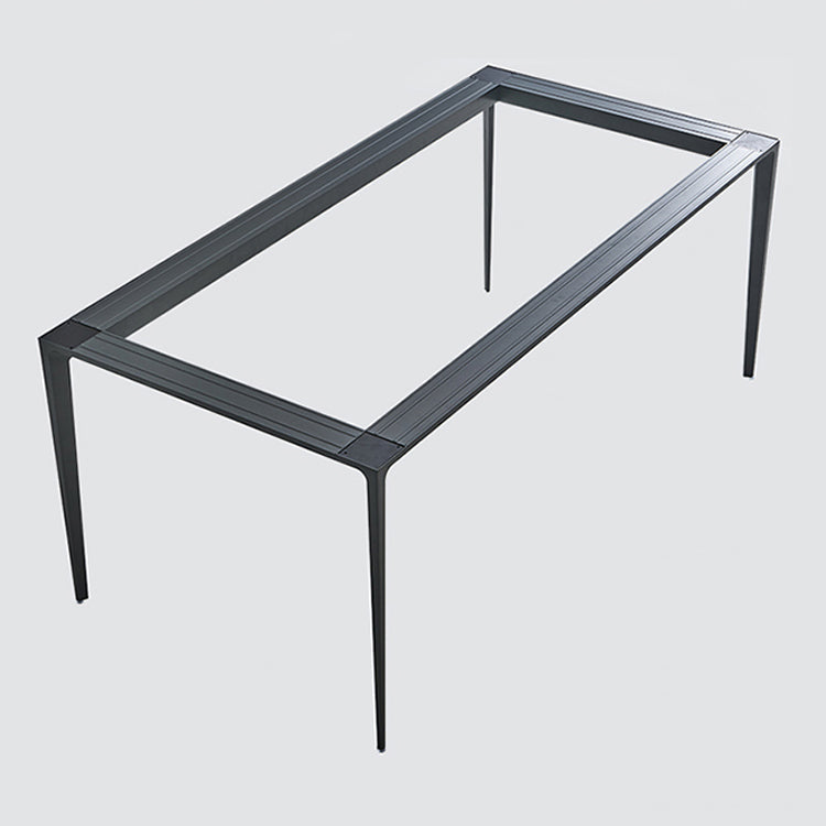 Sintered Stone Scratch Resistant Table Simplicity Style 4 Legs Base Rectangle Table Clearhalo ' dining_table' 'Dining Tables & Seating' 'Dining Tables' 'furn' 'furn_dining_table' 'Furniture' 'furniture_dining_table' 'Kitchen & Dining Furniture' 'kitchen&dining_furn' 'kitchen' 'kitchen_dining_table' 4196124