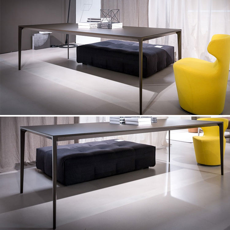 Sintered Stone Scratch Resistant Table Simplicity Style 4 Legs Base Rectangle Table Clearhalo ' dining_table' 'Dining Tables & Seating' 'Dining Tables' 'furn' 'furn_dining_table' 'Furniture' 'furniture_dining_table' 'Kitchen & Dining Furniture' 'kitchen&dining_furn' 'kitchen' 'kitchen_dining_table' 4196128