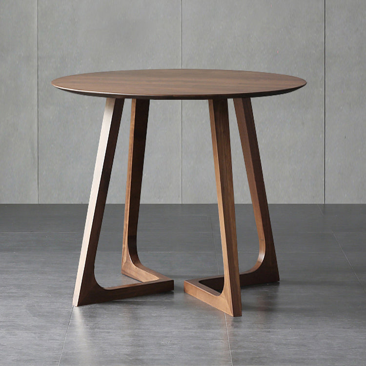 Round Solid Ashwood Brown Table Simplicity Double Pedestal Table for Dining Room Clearhalo ' dining_table' 'Dining Tables & Seating' 'Dining Tables' 'furn' 'furn_dining_table' 'Furniture' 'furniture_dining_table' 'Kitchen & Dining Furniture' 'kitchen&dining_furn' 'kitchen' 'kitchen_dining_table' 4196154