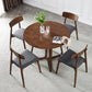Round Solid Ashwood Brown Table Simplicity Double Pedestal Table for Dining Room Clearhalo ' dining_table' 'Dining Tables & Seating' 'Dining Tables' 'furn' 'furn_dining_table' 'Furniture' 'furniture_dining_table' 'Kitchen & Dining Furniture' 'kitchen&dining_furn' 'kitchen' 'kitchen_dining_table' 4196156