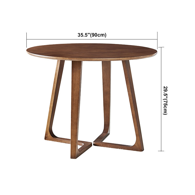 Round Solid Ashwood Brown Table Simplicity Double Pedestal Table for Dining Room Clearhalo ' dining_table' 'Dining Tables & Seating' 'Dining Tables' 'furn' 'furn_dining_table' 'Furniture' 'furniture_dining_table' 'Kitchen & Dining Furniture' 'kitchen&dining_furn' 'kitchen' 'kitchen_dining_table' 4196162