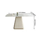 Traditional Luxury Dining Table White Rectangle Sintered Stone Table with Pedestal Base Clearhalo ' dining_table' 'Dining Tables & Seating' 'Dining Tables' 'furn' 'furn_dining_table' 'Furniture' 'furniture_dining_table' 'Kitchen & Dining Furniture' 'kitchen&dining_furn' 'kitchen' 'kitchen_dining_table' 4196175
