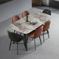 Modern Style Dining Table Sintered Stone Table with 4 Legs Carbon Steel Base Clearhalo ' dining_table' 'Dining Tables & Seating' 'Dining Tables' 'furn' 'furn_dining_table' 'Furniture' 'furniture_dining_table' 'Kitchen & Dining Furniture' 'kitchen&dining_furn' 'kitchen' 'kitchen_dining_table' 4196180