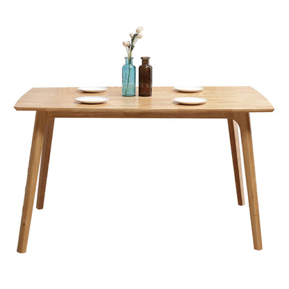 Rectangle 4 Legs Modern Table Light Wood Color Fixed Table of Solid Wood Without Chairs Clearhalo ' dining_table' 'Dining Tables & Seating' 'Dining Tables' 'furn' 'furn_dining_table' 'Furniture' 'furniture_dining_table' 'Kitchen & Dining Furniture' 'kitchen&dining_furn' 'kitchen' 'kitchen_dining_table' 4196194