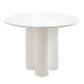 35.4-inch Round 3 Legs Three-Color Table Simplicity Style with Solid Wood White Without Chairs Clearhalo ' dining_table' 'Dining Tables & Seating' 'Dining Tables' 'furn' 'furn_dining_table' 'Furniture' 'furniture_dining_table' 'Kitchen & Dining Furniture' 'kitchen&dining_furn' 'kitchen' 'kitchen_dining_table' 4196219