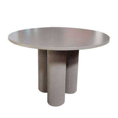 35.4-inch Round 3 Legs Three-Color Table Simplicity Style with Solid Wood Grey Without Chairs Clearhalo ' dining_table' 'Dining Tables & Seating' 'Dining Tables' 'furn' 'furn_dining_table' 'Furniture' 'furniture_dining_table' 'Kitchen & Dining Furniture' 'kitchen&dining_furn' 'kitchen' 'kitchen_dining_table' 4196224