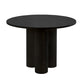35.4-inch Round 3 Legs Three-Color Table Simplicity Style with Solid Wood Black Without Chairs Clearhalo ' dining_table' 'Dining Tables & Seating' 'Dining Tables' 'furn' 'furn_dining_table' 'Furniture' 'furniture_dining_table' 'Kitchen & Dining Furniture' 'kitchen&dining_furn' 'kitchen' 'kitchen_dining_table' 4196225