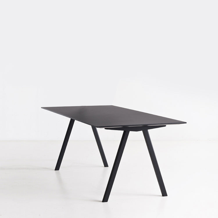 Rectangle Minimalist Dining Table Two-Color Fixed Table with Solid Wood Clearhalo ' dining_table' 'Dining Tables & Seating' 'Dining Tables' 'furn' 'furn_dining_table' 'Furniture' 'furniture_dining_table' 'Kitchen & Dining Furniture' 'kitchen&dining_furn' 'kitchen' 'kitchen_dining_table' 4196241