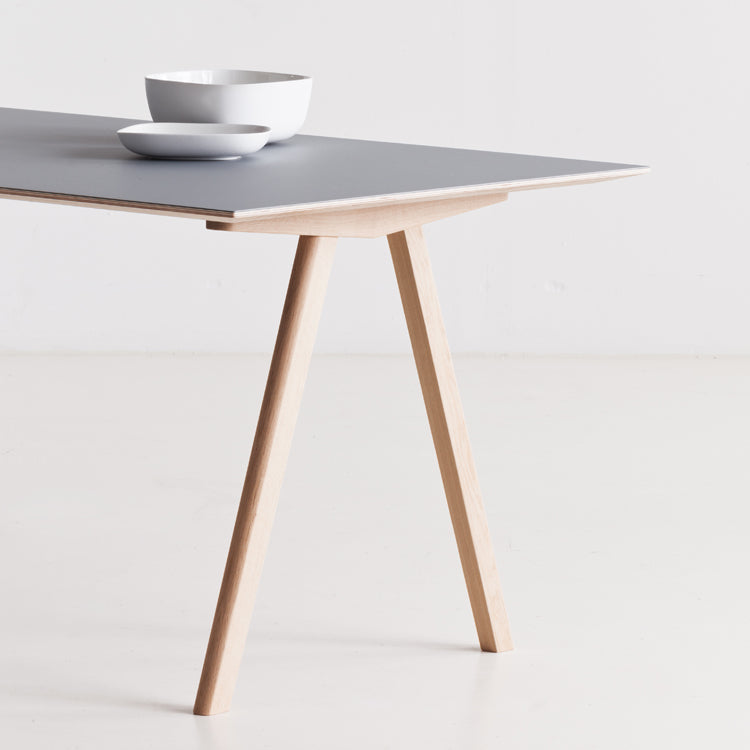 Rectangle Minimalist Dining Table Two-Color Fixed Table with Solid Wood Clearhalo ' dining_table' 'Dining Tables & Seating' 'Dining Tables' 'furn' 'furn_dining_table' 'Furniture' 'furniture_dining_table' 'Kitchen & Dining Furniture' 'kitchen&dining_furn' 'kitchen' 'kitchen_dining_table' 4196244