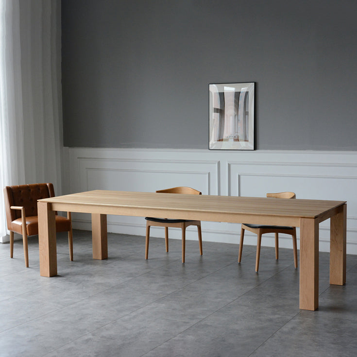 Solid Wood Contemporary Rectangular Table Wood Top Indoor Table with 4 Legs Clearhalo ' dining_table' 'Dining Tables & Seating' 'Dining Tables' 'furn' 'furn_dining_table' 'Furniture' 'furniture_dining_table' 'Kitchen & Dining Furniture' 'kitchen&dining_furn' 'kitchen' 'kitchen_dining_table' 4196333