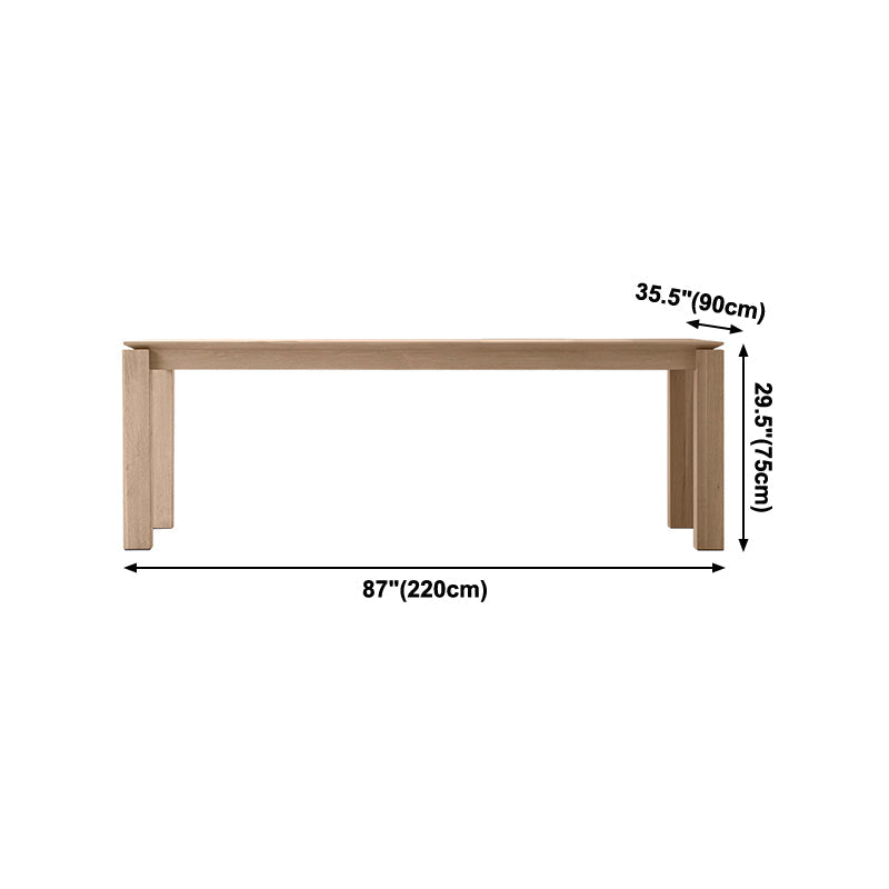 Solid Wood Contemporary Rectangular Table Wood Top Indoor Table with 4 Legs Clearhalo ' dining_table' 'Dining Tables & Seating' 'Dining Tables' 'furn' 'furn_dining_table' 'Furniture' 'furniture_dining_table' 'Kitchen & Dining Furniture' 'kitchen&dining_furn' 'kitchen' 'kitchen_dining_table' 4196344