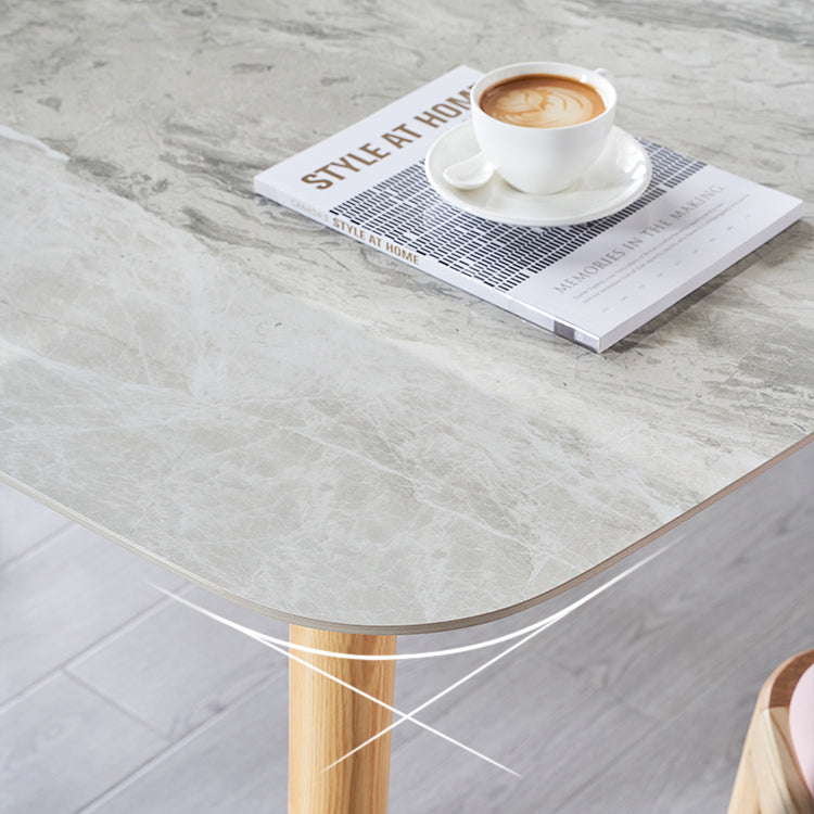 Contemporary Sintered Stone Top Table Standard Rectangle Dining Table for Kitchen Clearhalo ' dining_table' 'Dining Tables & Seating' 'Dining Tables' 'furn' 'furn_dining_table' 'Furniture' 'furniture_dining_table' 'Kitchen & Dining Furniture' 'kitchen&dining_furn' 'kitchen' 'kitchen_dining_table' 4196353