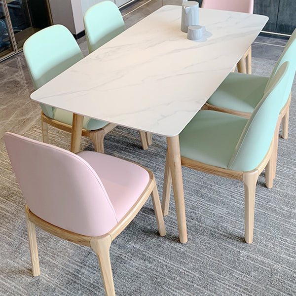 Contemporary Sintered Stone Top Table Standard Rectangle Dining Table for Kitchen Clearhalo ' dining_table' 'Dining Tables & Seating' 'Dining Tables' 'furn' 'furn_dining_table' 'Furniture' 'furniture_dining_table' 'Kitchen & Dining Furniture' 'kitchen&dining_furn' 'kitchen' 'kitchen_dining_table' 4196355