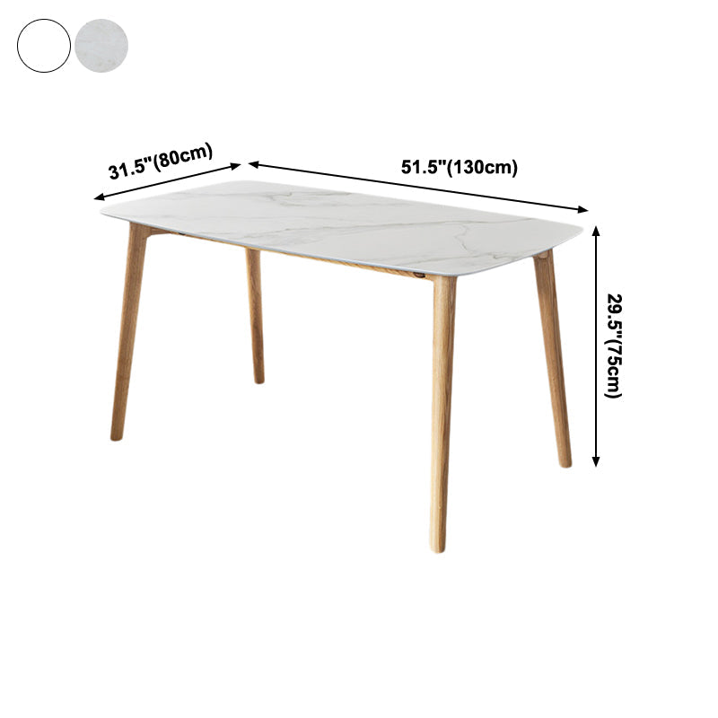 Contemporary Sintered Stone Top Table Standard Rectangle Dining Table for Kitchen Clearhalo ' dining_table' 'Dining Tables & Seating' 'Dining Tables' 'furn' 'furn_dining_table' 'Furniture' 'furniture_dining_table' 'Kitchen & Dining Furniture' 'kitchen&dining_furn' 'kitchen' 'kitchen_dining_table' 4196358