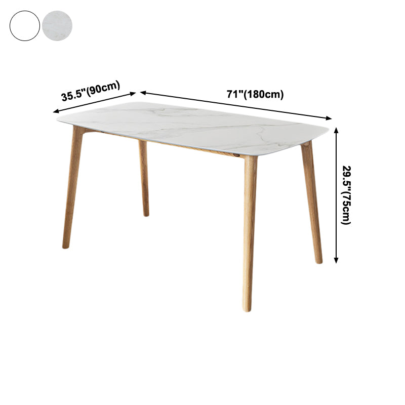 Contemporary Sintered Stone Top Table Standard Rectangle Dining Table for Kitchen Clearhalo ' dining_table' 'Dining Tables & Seating' 'Dining Tables' 'furn' 'furn_dining_table' 'Furniture' 'furniture_dining_table' 'Kitchen & Dining Furniture' 'kitchen&dining_furn' 'kitchen' 'kitchen_dining_table' 4196362