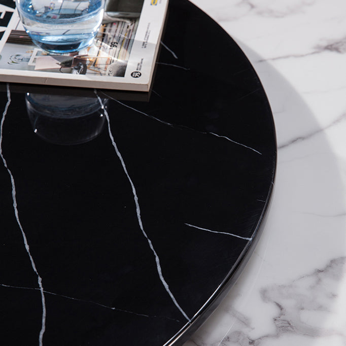 Minimalist Round Shape Standard Table Marble Kitchen Dining Table Clearhalo ' dining_table' 'Dining Tables & Seating' 'Dining Tables' 'furn' 'furn_dining_table' 'Furniture' 'furniture_dining_table' 'Kitchen & Dining Furniture' 'kitchen&dining_furn' 'kitchen' 'kitchen_dining_table' 4196368