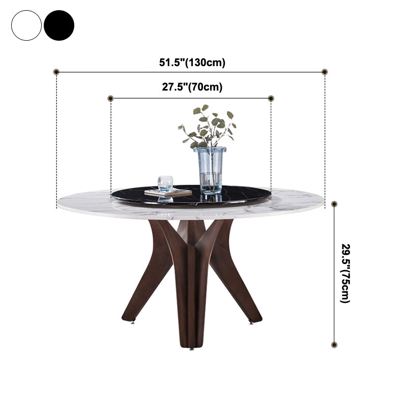 Minimalist Round Shape Standard Table Marble Kitchen Dining Table Clearhalo ' dining_table' 'Dining Tables & Seating' 'Dining Tables' 'furn' 'furn_dining_table' 'Furniture' 'furniture_dining_table' 'Kitchen & Dining Furniture' 'kitchen&dining_furn' 'kitchen' 'kitchen_dining_table' 4196373