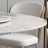 Sintered Stone Table for Restaurant Modern Round Table with Metal Pedestal Clearhalo ' dining_table' 'Dining Tables & Seating' 'Dining Tables' 'furn' 'furn_dining_table' 'Furniture' 'furniture_dining_table' 'Kitchen & Dining Furniture' 'kitchen&dining_furn' 'kitchen' 'kitchen_dining_table' 4196380