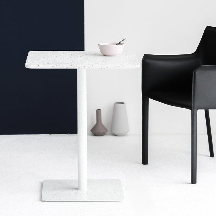 Metal Industrial Square Dining Table Concrete Top Table with Pedestal Base Clearhalo ' dining_table' 'Dining Tables & Seating' 'Dining Tables' 'furn' 'furn_dining_table' 'Furniture' 'furniture_dining_table' 'Kitchen & Dining Furniture' 'kitchen&dining_furn' 'kitchen' 'kitchen_dining_table' 4196388