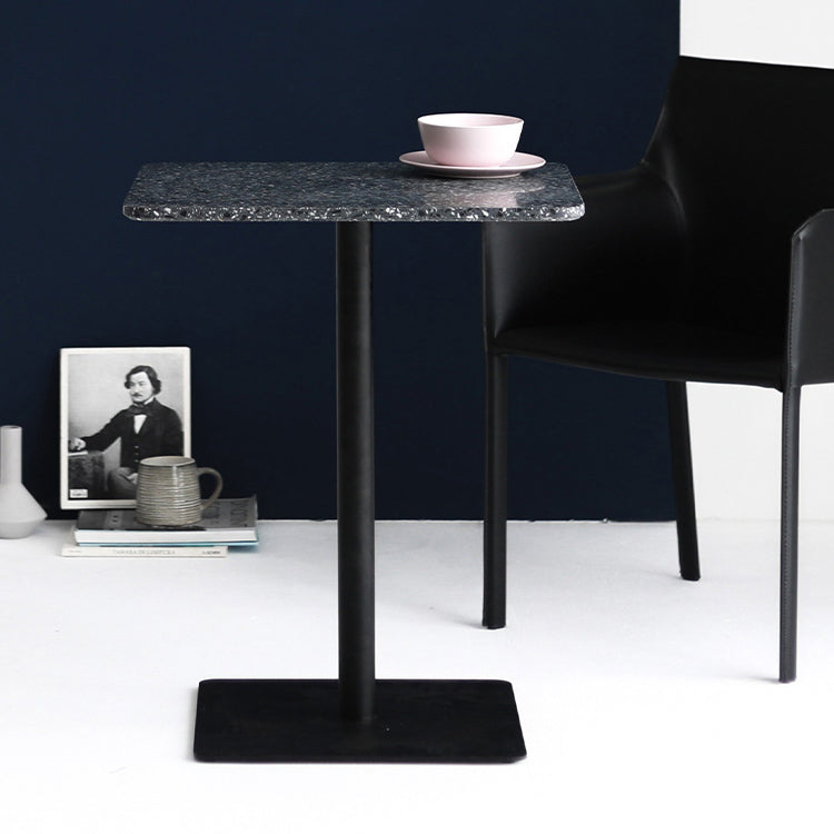 Metal Industrial Square Dining Table Concrete Top Table with Pedestal Base Clearhalo ' dining_table' 'Dining Tables & Seating' 'Dining Tables' 'furn' 'furn_dining_table' 'Furniture' 'furniture_dining_table' 'Kitchen & Dining Furniture' 'kitchen&dining_furn' 'kitchen' 'kitchen_dining_table' 4196389