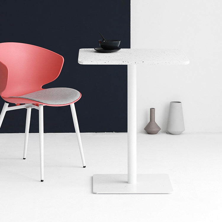 Metal Industrial Square Dining Table Concrete Top Table with Pedestal Base Clearhalo ' dining_table' 'Dining Tables & Seating' 'Dining Tables' 'furn' 'furn_dining_table' 'Furniture' 'furniture_dining_table' 'Kitchen & Dining Furniture' 'kitchen&dining_furn' 'kitchen' 'kitchen_dining_table' 4196390