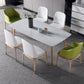 Sintered Stone White Tone Dining Table Luxury 4 Legs Table for Dining Room Clearhalo ' dining_table' 'Dining Tables & Seating' 'Dining Tables' 'furn' 'furn_dining_table' 'Furniture' 'furniture_dining_table' 'Kitchen & Dining Furniture' 'kitchen&dining_furn' 'kitchen' 'kitchen_dining_table' 4196465