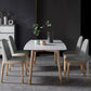 Sintered Stone White Tone Dining Table Luxury 4 Legs Table for Dining Room Clearhalo ' dining_table' 'Dining Tables & Seating' 'Dining Tables' 'furn' 'furn_dining_table' 'Furniture' 'furniture_dining_table' 'Kitchen & Dining Furniture' 'kitchen&dining_furn' 'kitchen' 'kitchen_dining_table' 4196468