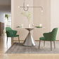 Sintered Stone Top Dining Table in White for Restaurant Modern Round Table with Metal Pedestal Clearhalo ' dining_table' 'Dining Tables & Seating' 'Dining Tables' 'furn' 'furn_dining_table' 'Furniture' 'furniture_dining_table' 'Kitchen & Dining Furniture' 'kitchen&dining_furn' 'kitchen' 'kitchen_dining_table' 4196479
