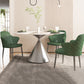 Sintered Stone Top Dining Table in White for Restaurant Modern Round Table with Metal Pedestal Clearhalo ' dining_table' 'Dining Tables & Seating' 'Dining Tables' 'furn' 'furn_dining_table' 'Furniture' 'furniture_dining_table' 'Kitchen & Dining Furniture' 'kitchen&dining_furn' 'kitchen' 'kitchen_dining_table' 4196480