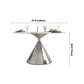Sintered Stone Top Dining Table in White for Restaurant Modern Round Table with Metal Pedestal Clearhalo ' dining_table' 'Dining Tables & Seating' 'Dining Tables' 'furn' 'furn_dining_table' 'Furniture' 'furniture_dining_table' 'Kitchen & Dining Furniture' 'kitchen&dining_furn' 'kitchen' 'kitchen_dining_table' 4196488