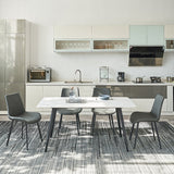 Metal Industrial Rectangle Dining Table Sintered Stone Top Table for Dining Room Clearhalo ' dining_table' 'Dining Tables & Seating' 'Dining Tables' 'furn' 'furn_dining_table' 'Furniture' 'furniture_dining_table' 'Kitchen & Dining Furniture' 'kitchen&dining_furn' 'kitchen' 'kitchen_dining_table' 4196490