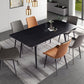 Metal Industrial Rectangle Dining Table Sintered Stone Top Table for Dining Room Clearhalo ' dining_table' 'Dining Tables & Seating' 'Dining Tables' 'furn' 'furn_dining_table' 'Furniture' 'furniture_dining_table' 'Kitchen & Dining Furniture' 'kitchen&dining_furn' 'kitchen' 'kitchen_dining_table' 4196492