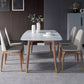 Rectangle Luxury Dining Table Two-Color Fixed Table with Sintered Stone Clearhalo ' dining_table' 'Dining Tables & Seating' 'Dining Tables' 'furn' 'furn_dining_table' 'Furniture' 'furniture_dining_table' 'Kitchen & Dining Furniture' 'kitchen&dining_furn' 'kitchen' 'kitchen_dining_table' 4196509