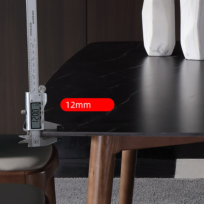 Rectangle Luxury Dining Table Two-Color Fixed Table with Sintered Stone Clearhalo ' dining_table' 'Dining Tables & Seating' 'Dining Tables' 'furn' 'furn_dining_table' 'Furniture' 'furniture_dining_table' 'Kitchen & Dining Furniture' 'kitchen&dining_furn' 'kitchen' 'kitchen_dining_table' 4196517