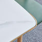 Rectangle 4 Legs Luxury Table White Extendable Table with Sintered Stone Clearhalo ' dining_table' 'Dining Tables & Seating' 'Dining Tables' 'furn' 'furn_dining_table' 'Furniture' 'furniture_dining_table' 'Kitchen & Dining Furniture' 'kitchen&dining_furn' 'kitchen' 'kitchen_dining_table' 4196578
