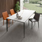Industrial Sintered Stone Table 4 Legs Aviation Aluminum Base Rectangle Table for Home White Gold Without Chairs Clearhalo ' dining_table' 'Dining Tables & Seating' 'Dining Tables' 'furn' 'furn_dining_table' 'Furniture' 'furniture_dining_table' 'Kitchen & Dining Furniture' 'kitchen&dining_furn' 'kitchen' 'kitchen_dining_table' 4196590