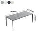 Industrial Sintered Stone Table 4 Legs Aviation Aluminum Base Rectangle Table for Home Clearhalo ' dining_table' 'Dining Tables & Seating' 'Dining Tables' 'furn' 'furn_dining_table' 'Furniture' 'furniture_dining_table' 'Kitchen & Dining Furniture' 'kitchen&dining_furn' 'kitchen' 'kitchen_dining_table' 4196602