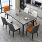 Industrial Kitchen Rectangle Shape Table Sintered Stone Top Dining Table with 4 Legs Base Clearhalo ' dining_table' 'Dining Tables & Seating' 'Dining Tables' 'furn' 'furn_dining_table' 'Furniture' 'furniture_dining_table' 'Kitchen & Dining Furniture' 'kitchen&dining_furn' 'kitchen' 'kitchen_dining_table' 4196606