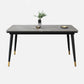 Industrial Kitchen Rectangle Shape Table Sintered Stone Top Dining Table with 4 Legs Base Clearhalo ' dining_table' 'Dining Tables & Seating' 'Dining Tables' 'furn' 'furn_dining_table' 'Furniture' 'furniture_dining_table' 'Kitchen & Dining Furniture' 'kitchen&dining_furn' 'kitchen' 'kitchen_dining_table' 4196610