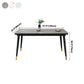 Industrial Kitchen Rectangle Shape Table Sintered Stone Top Dining Table with 4 Legs Base Clearhalo ' dining_table' 'Dining Tables & Seating' 'Dining Tables' 'furn' 'furn_dining_table' 'Furniture' 'furniture_dining_table' 'Kitchen & Dining Furniture' 'kitchen&dining_furn' 'kitchen' 'kitchen_dining_table' 4196613