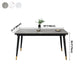 Industrial Kitchen Rectangle Shape Table Sintered Stone Top Dining Table with 4 Legs Base Clearhalo ' dining_table' 'Dining Tables & Seating' 'Dining Tables' 'furn' 'furn_dining_table' 'Furniture' 'furniture_dining_table' 'Kitchen & Dining Furniture' 'kitchen&dining_furn' 'kitchen' 'kitchen_dining_table' 4196615