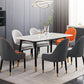 Rectangle Shape Luxury Dining Table Two-Color Fixed Table with Sintered Stone Clearhalo ' dining_table' 'Dining Tables & Seating' 'Dining Tables' 'furn' 'furn_dining_table' 'Furniture' 'furniture_dining_table' 'Kitchen & Dining Furniture' 'kitchen&dining_furn' 'kitchen' 'kitchen_dining_table' 4196618